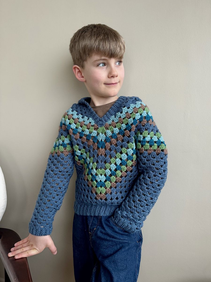 Baby Hoodie Pattern | Granny Stitch Child Crochet Hoodie | Sizes Newborn to 10 Years Pdf product image (5)