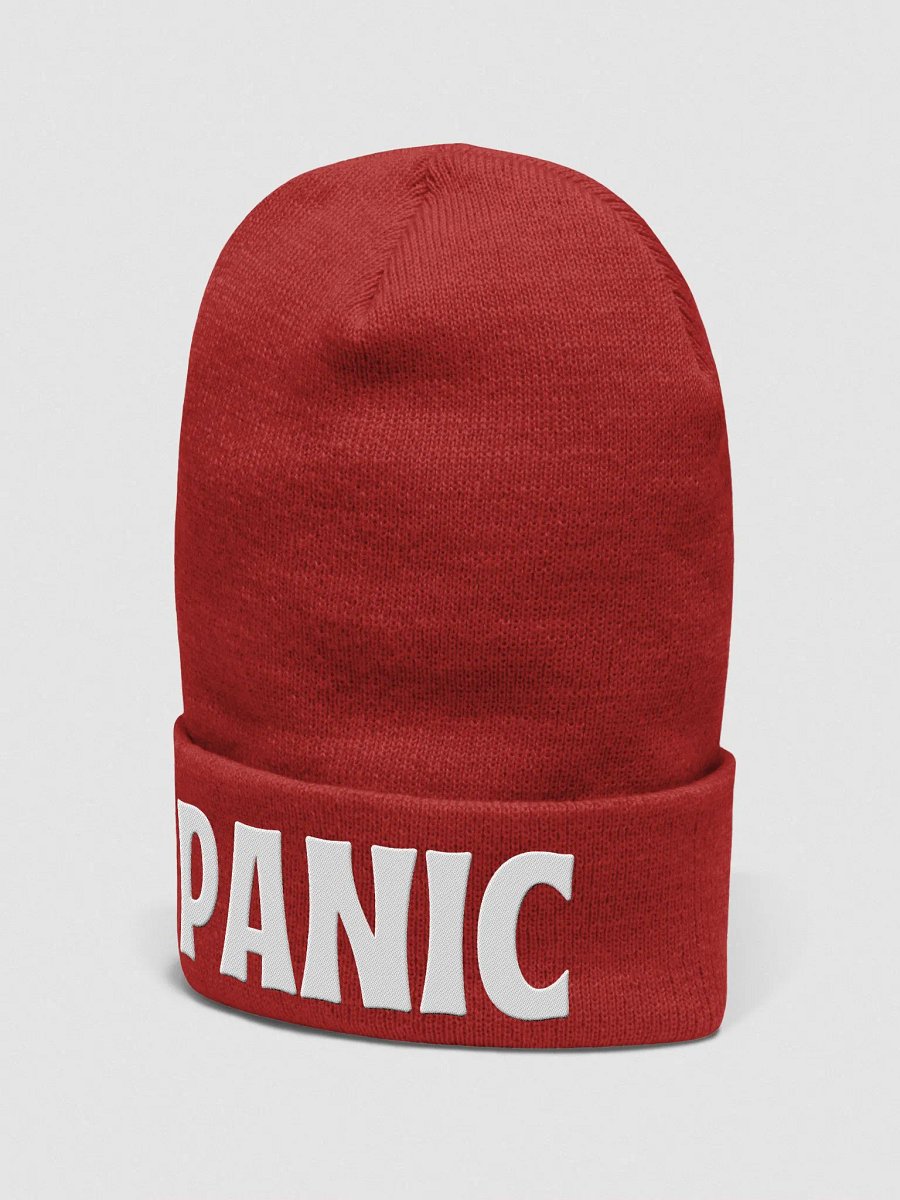 Panic Beanie Red w white product image (3)