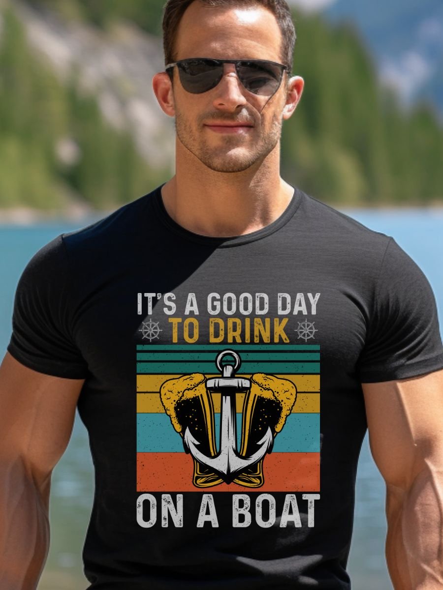 It's a Good Day to Drink on a Boat Gildan 64000 Unisex Tshirt product image (1)