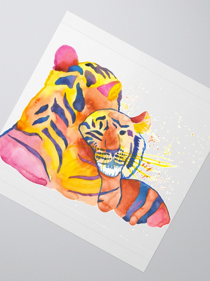 Cuddling Tigers Sticker product image (4)