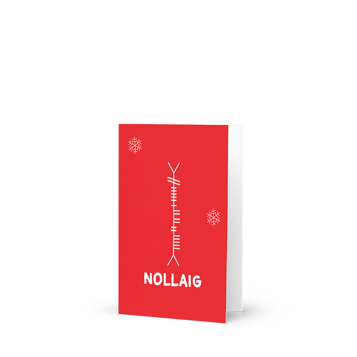 Nollaig Ogham Christmas Card – Celtic Irish Script Design product image (2)