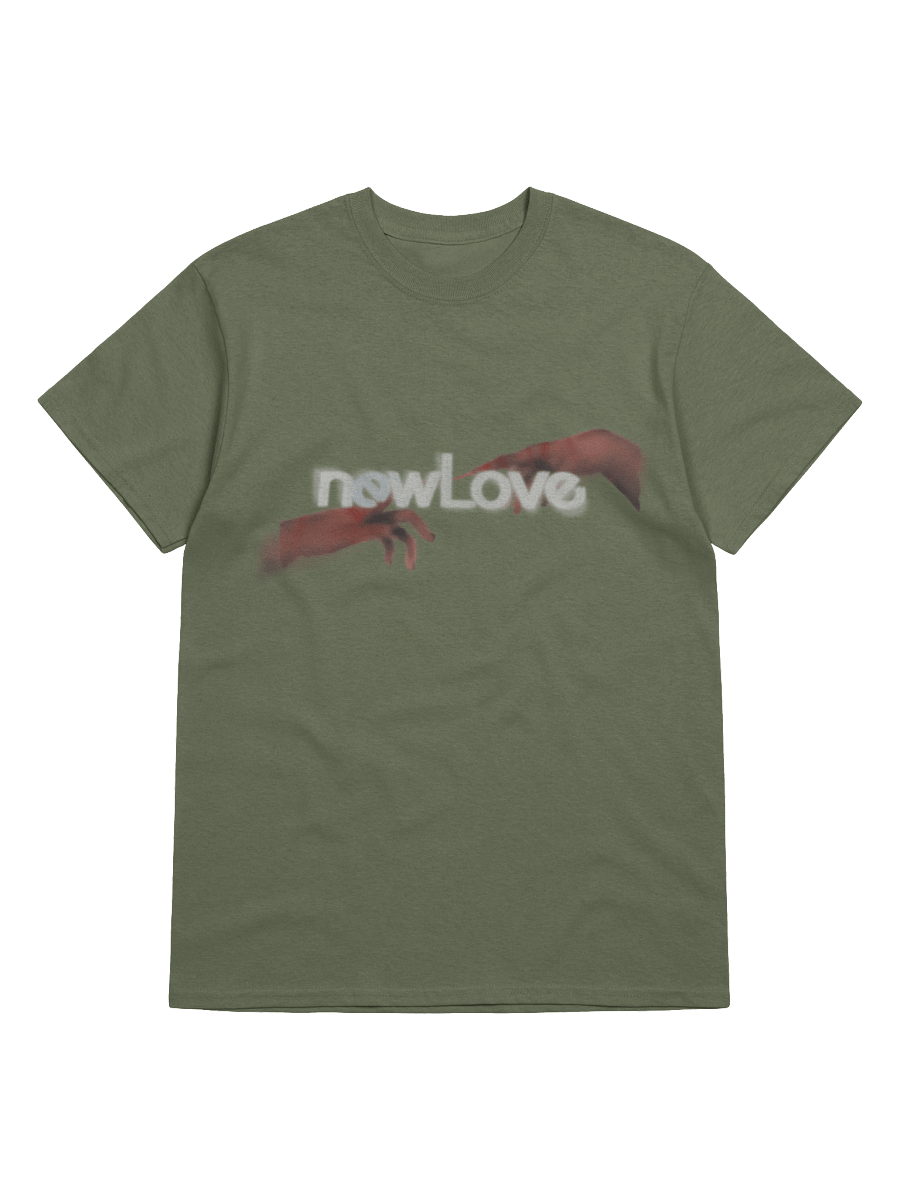 newLove "unbalanced" green tee product image (1)