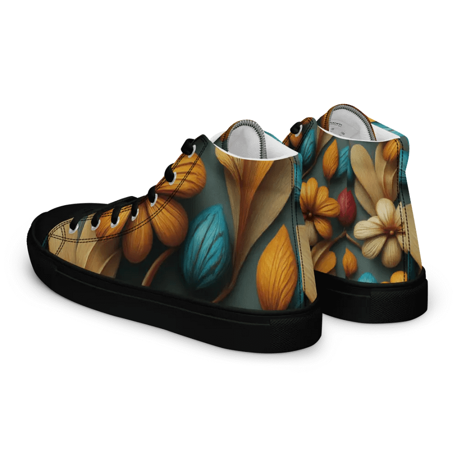 3D Floral Design _ Calceonova Streetwear _ Woman High-Top Sneakers product image (7)