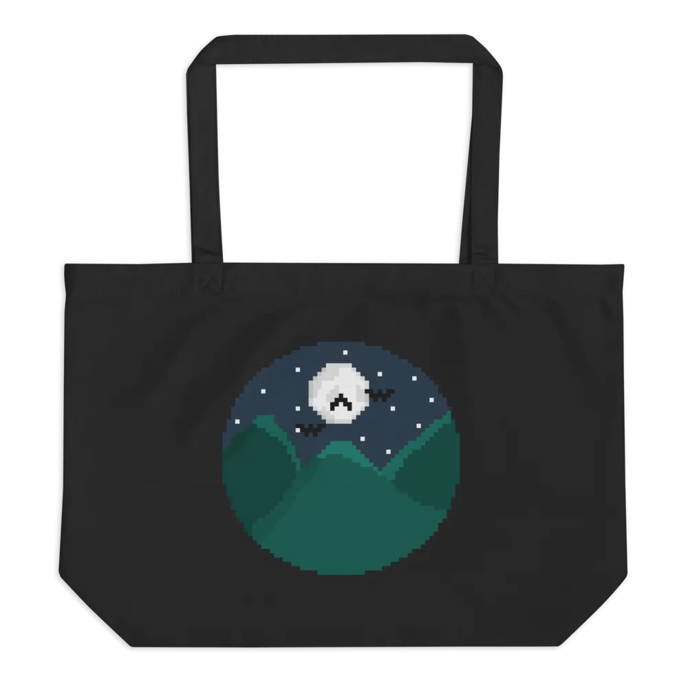 Large Mountain Harbingerofbeth Logo Tote designed by Cassafrassarole product image (1)