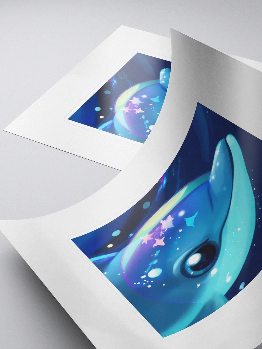 Cute Galactic Dolphin Delta Sticker product image (4)