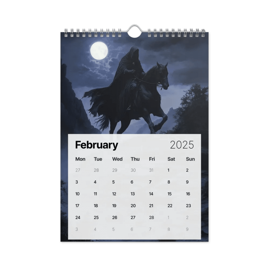 Dark Rider Wall Calendar (2025) by Allcolor product image (6)