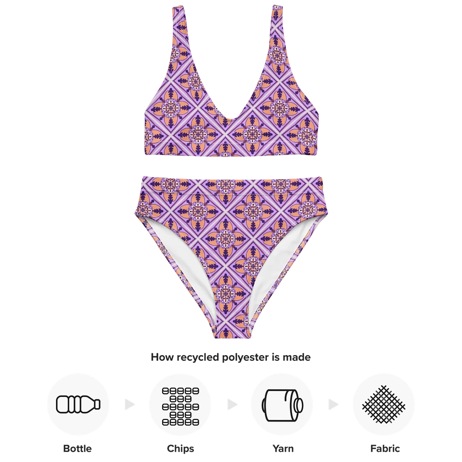 Detailed Symmetrical Pattern High Waisted Bikini product image (4)