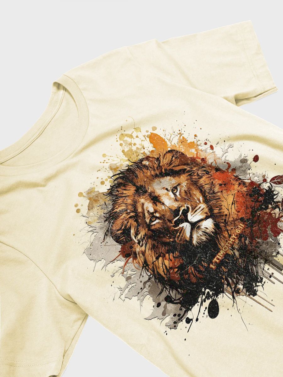 Courageous Lion 1 Timothy 6:11 T-Shirt product image (3)