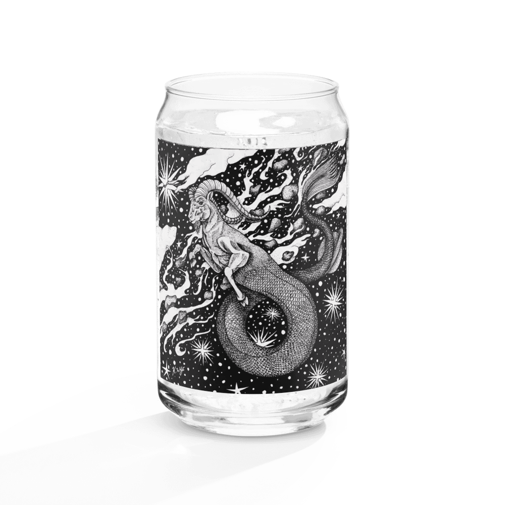 Capricorn Zodiac Can-Shaped Glass product image (10)