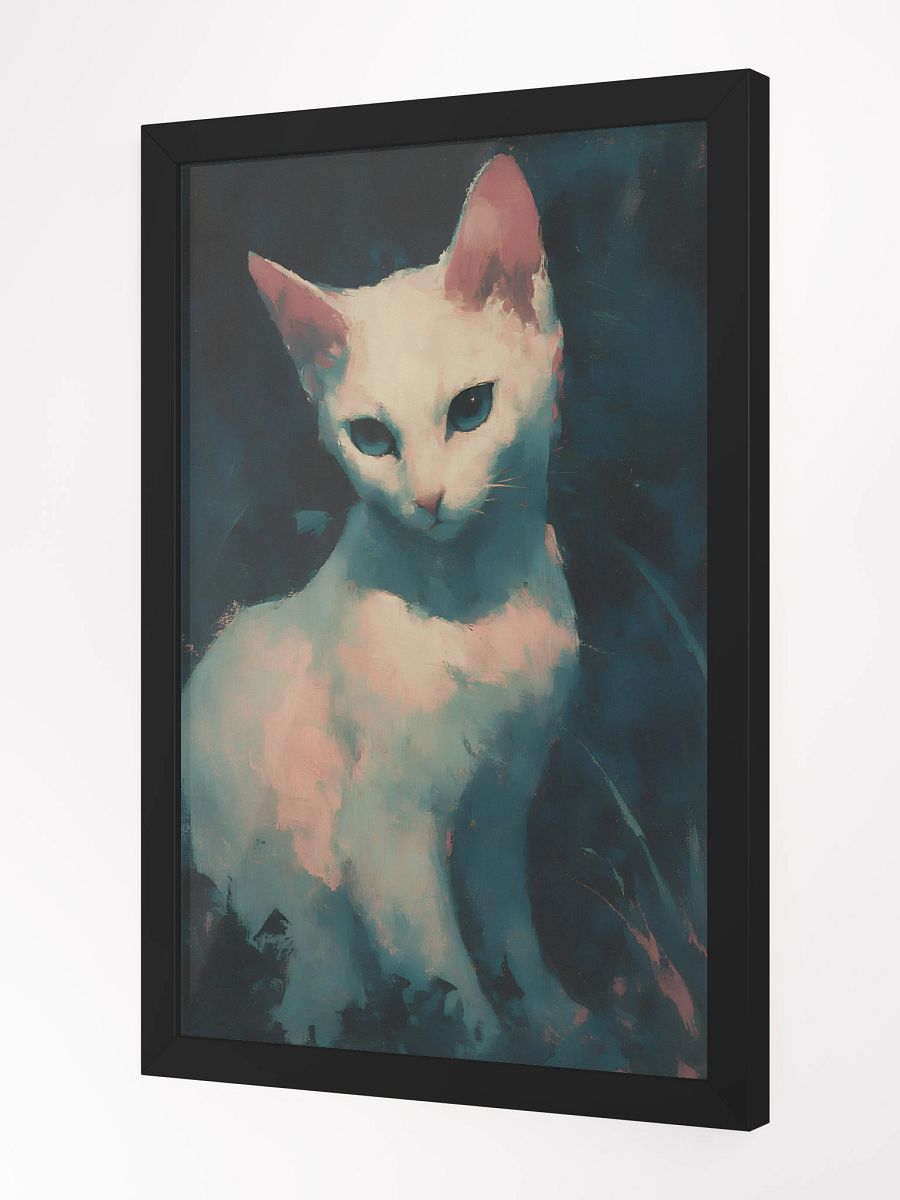 Mystic White Cat Framed Matte Poster product image (2)