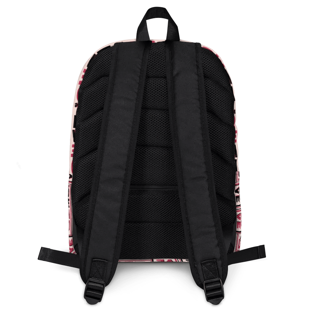 Pure LOVE dual Color Pattern on peach Background - All-Over Print Backpack product image (10)