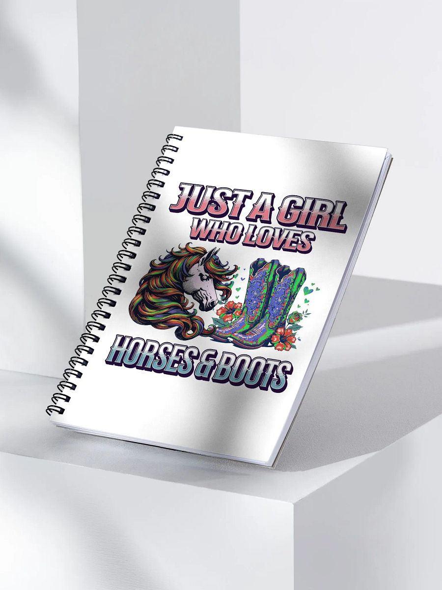 Just A Girl Who Loves Horse And Boots Spiral Notebook product image (3)