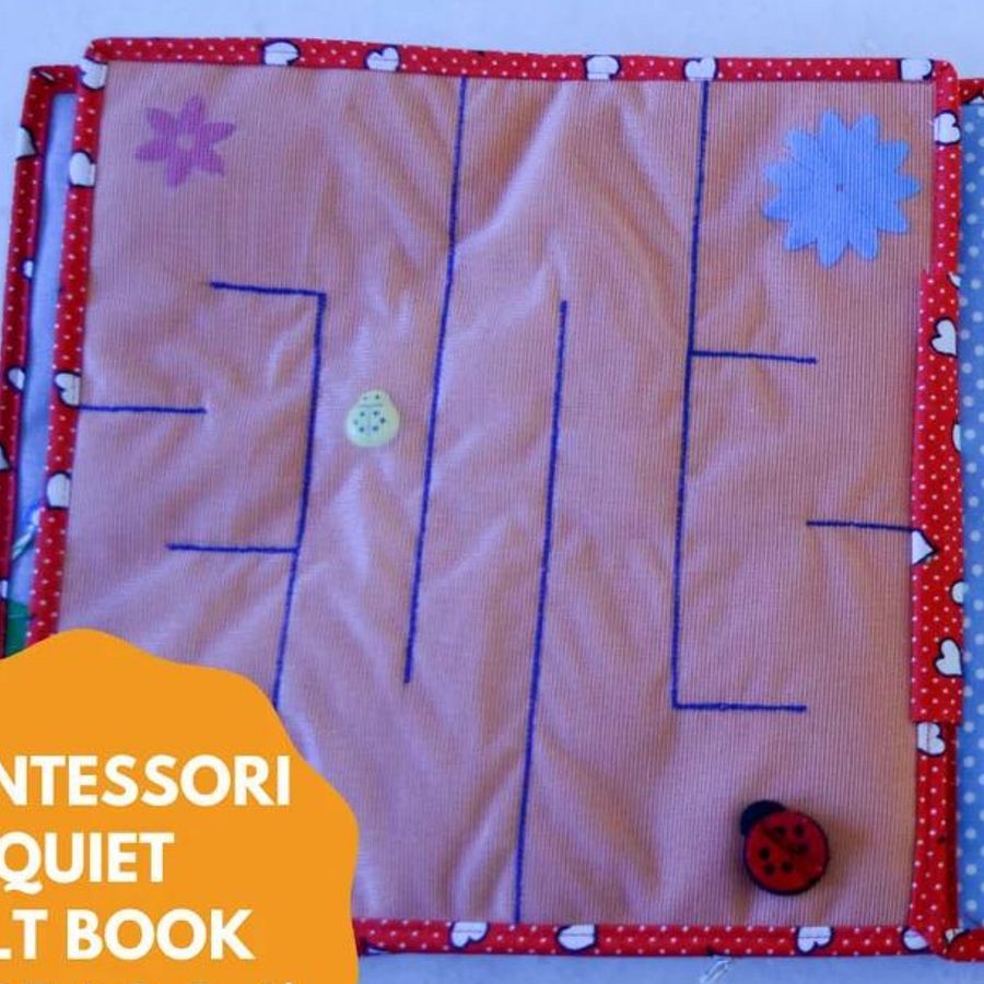 Personalized Montessori felt busy book with activities for toddlers product image (6)