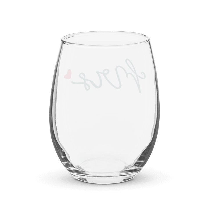 Mrs. Heart Stemless Wine Glass product image (2)