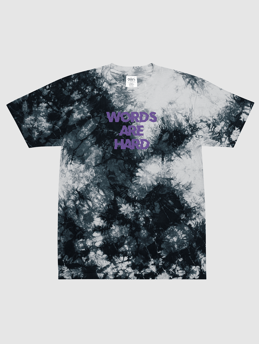 Words Are Hard Oversized tie-dye t-shirt product image (1)