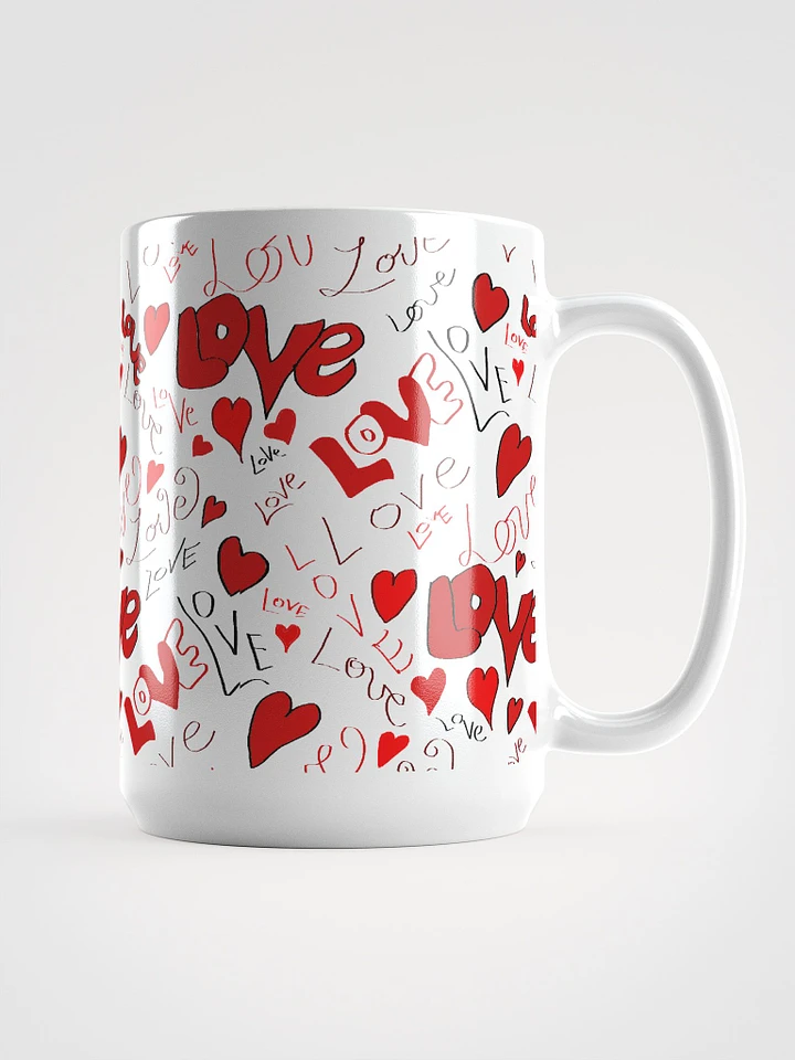Love and Hearts White Coffee Mug product image (1)