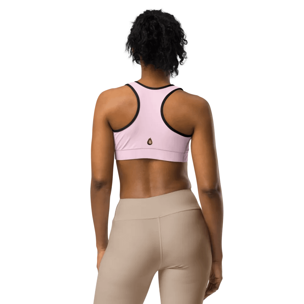 CozyAvocado Women's Pink Sports Bra Strawberry #1 product image (3)