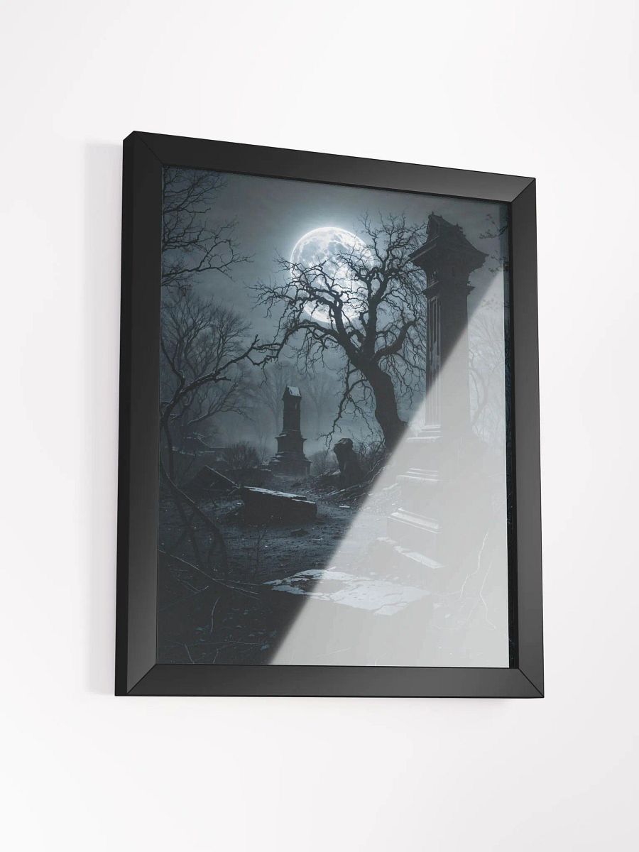 Gothic Moonlit Graveyard Framed Print product image (15)
