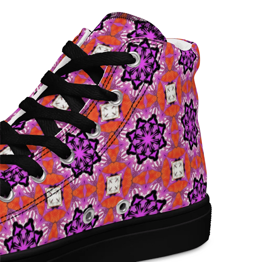 Abstract Foxy Repeating Pattern Ladies Canvas Shoe High Tops product image (10)