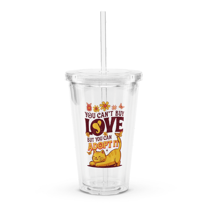 you cant buy love but you can adopt it travel cup product image (1)