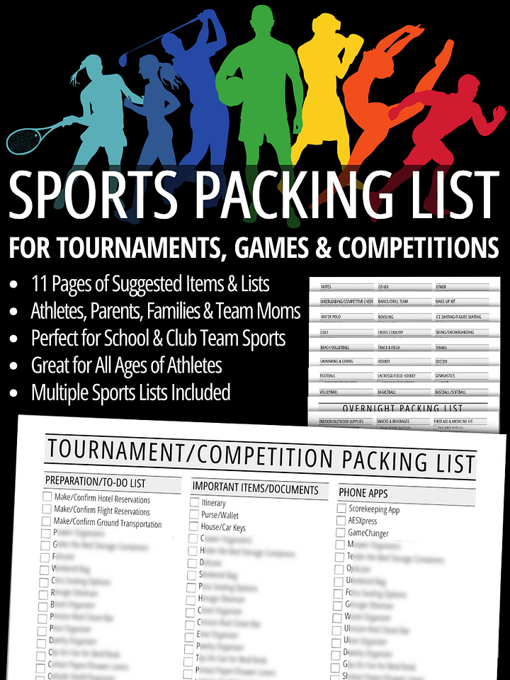 Sports Packing List - Tournaments, Games & Competitions product image (1)