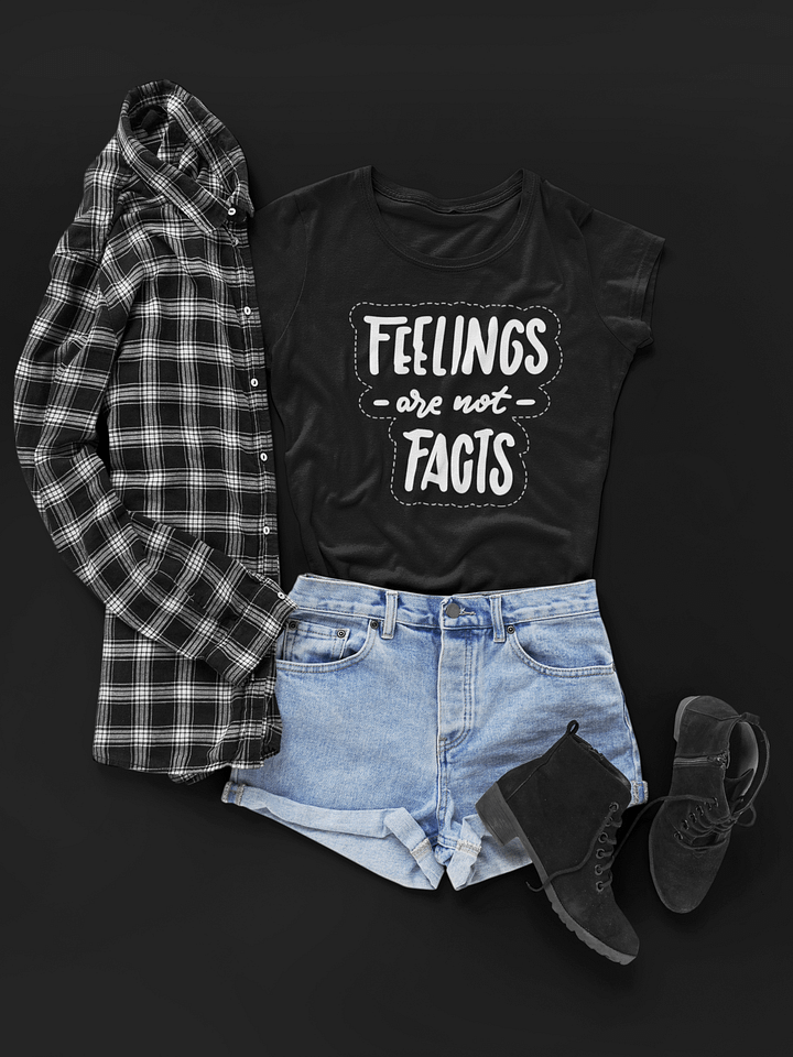 Feelings Are Not Facts Black Unisex T-Shirt product image (1)