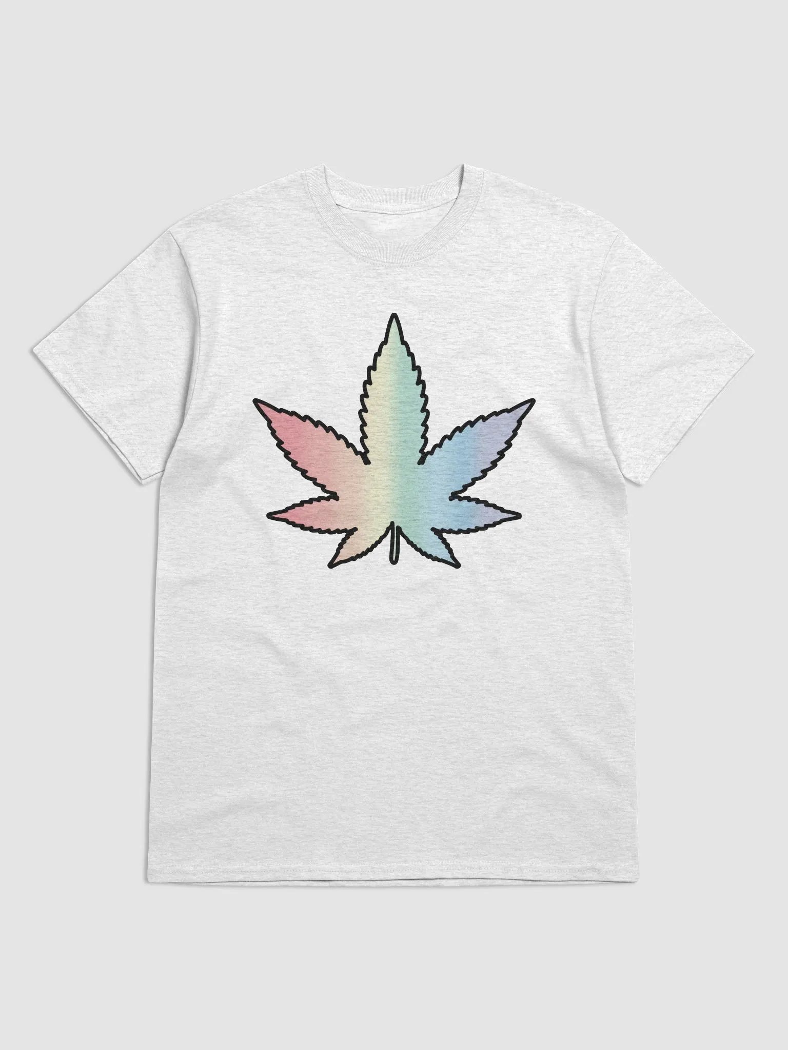 Pastel Rainbow Weed Leaf T-Shirt product image (1)