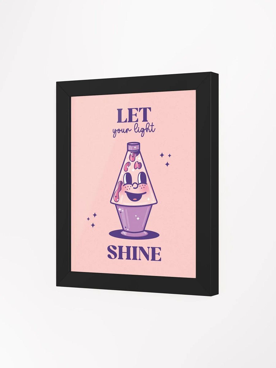 Let Your Light Shine Retro Lava Lamp Motivational Quote Framed Wall Art Print product image (20)