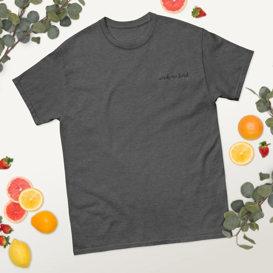 Words Are Hard Heavyweight Tshirt product image (15)