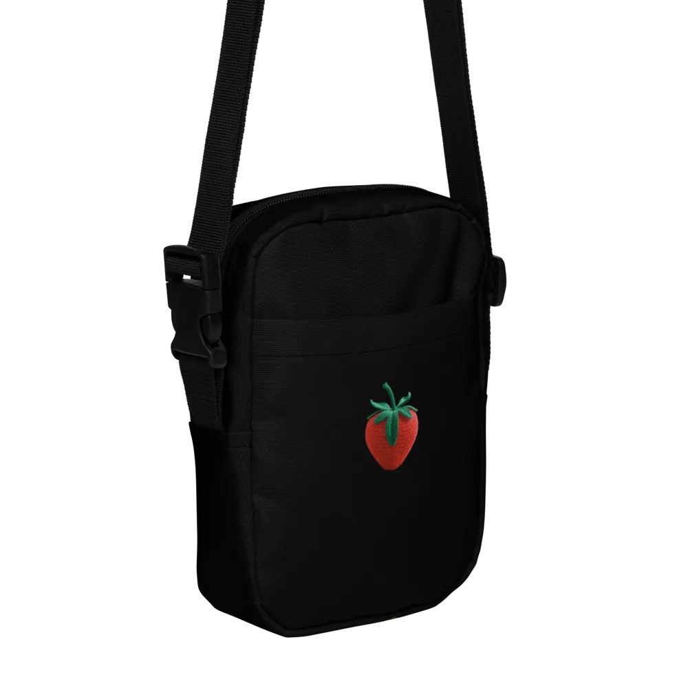 CozyAvocado Black Utility Crossbody Bag Strawberry #1 product image (6)