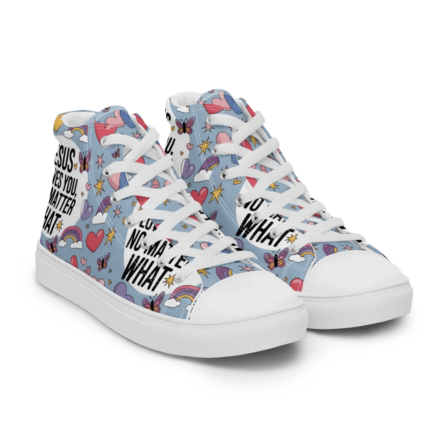 Inspirational Christian High-Top Sneakers – Jesus Loves You product image (11)
