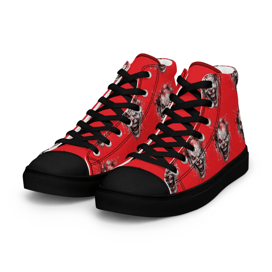 Menacing Clown High Top Canvas Shoes product image (7)
