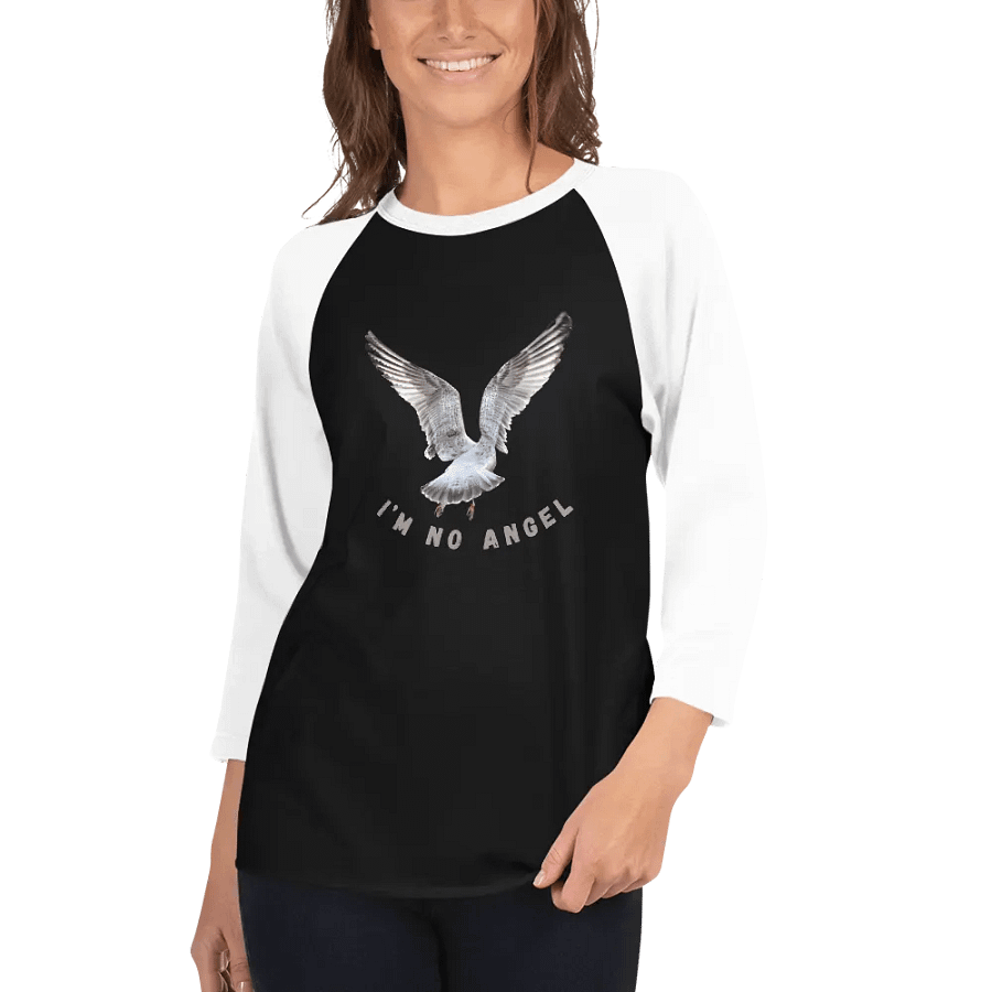 I'm No Angel Seagull Raglan T-shirt product image (4)