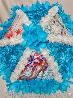 Custom Blue & White Wedding Umbrella product image (4)