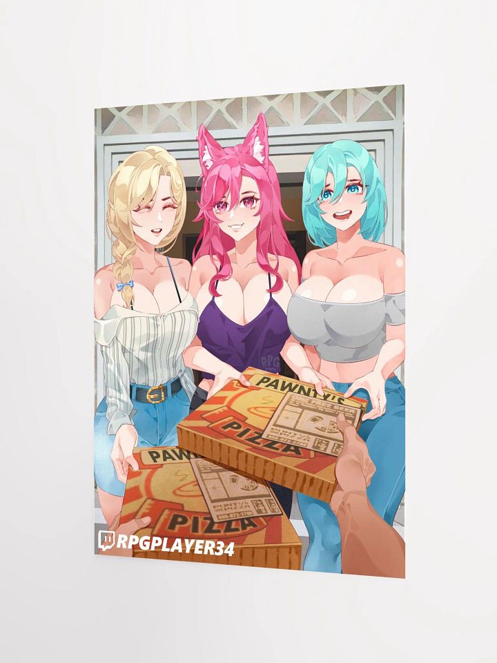 Cynthia, Akihiko, & Selphie - Ordering Pizzas for Ladies Night - SFW - Print product image (2)