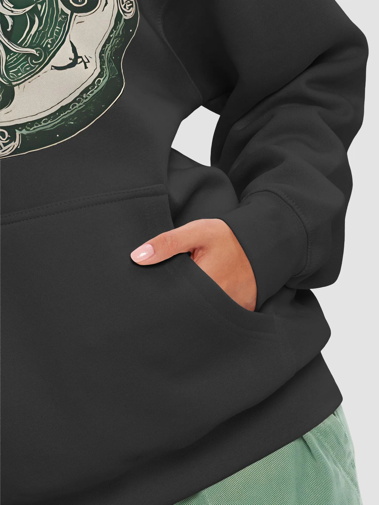 Circular Cthulhu Face with Runes - Hoodie product image (57)