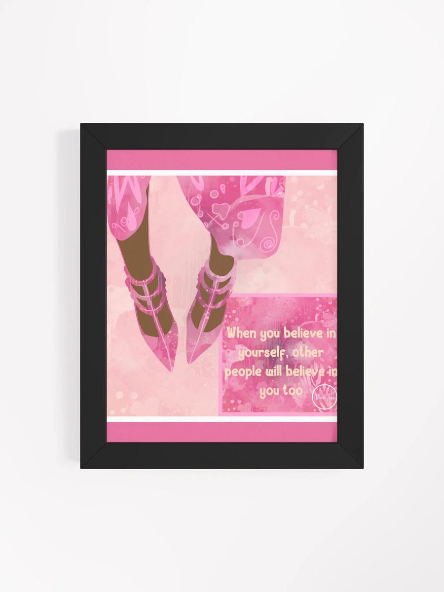Believe in Yourself Pink Swirl Heels Poster product image (4)