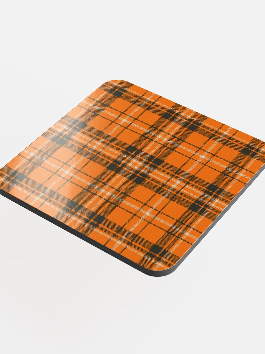 Orange Plaid Cork Coaster product image (4)