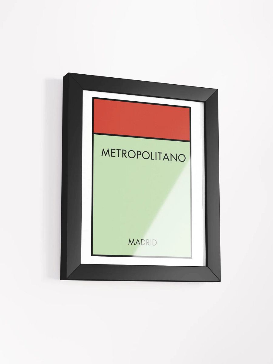 Metropolitano Stadium Madrid Monopoly Title Art Framed Print product image (3)