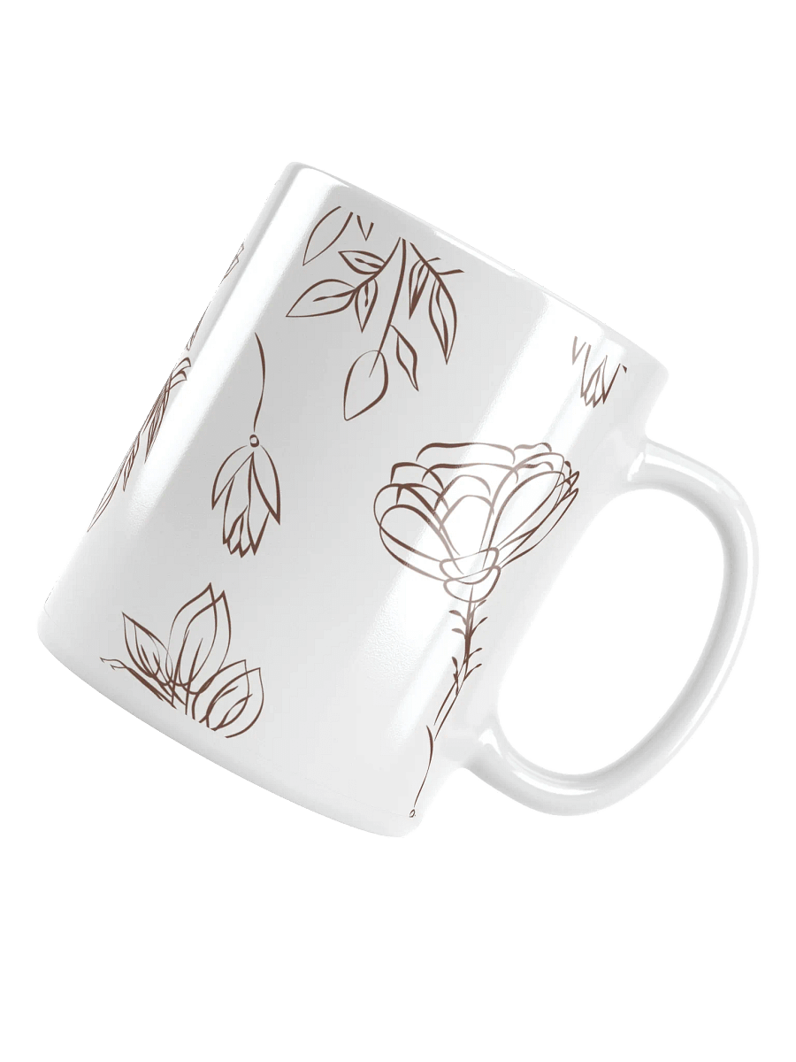 Floral Harmony White Glossy Mug product image (8)