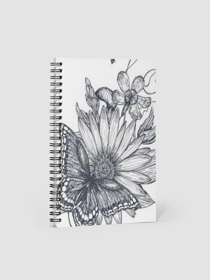 Butterfly and Daisy Spiral Notebook product image (1)