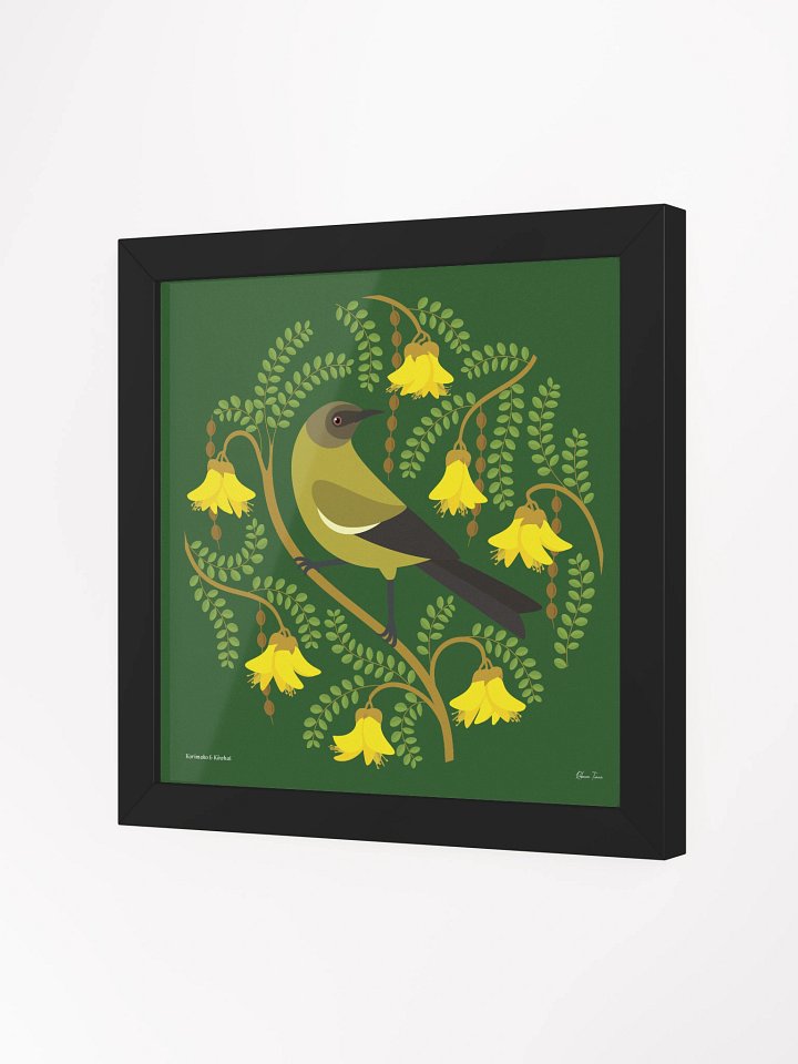 Korimako in Kōwhai Framed Wall Art product image (21)