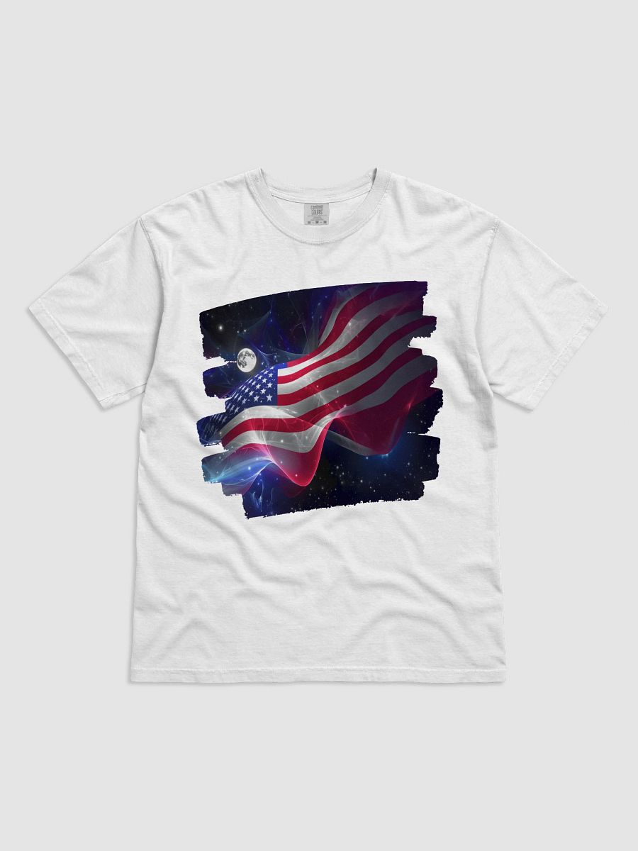 Flying High America Flag Heavyweight Cotton T-Shirt product image (1)