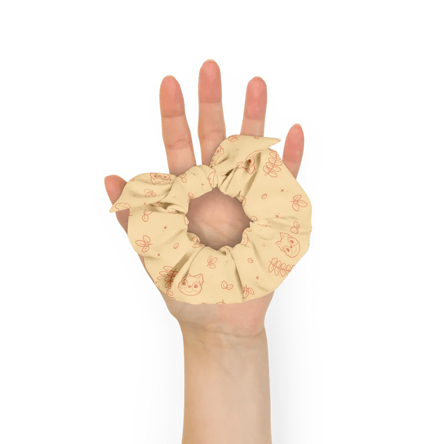 Orange recycled scrunchie | Woodland frens product image (6)