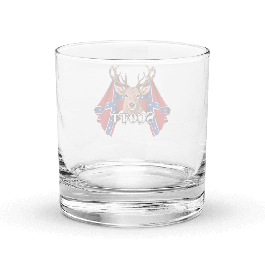 "Scott" Last Name Rebel Redneck Deer - Rocks Glass product image (4)