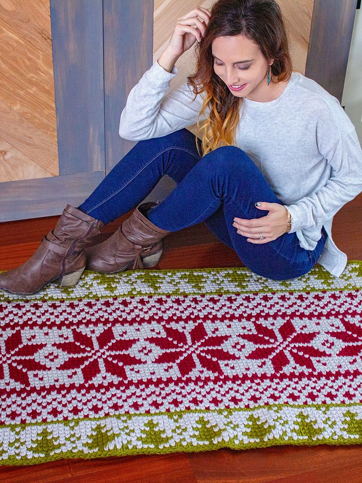 Holiday Fair Isle Rug Crochet Pattern product image (2)
