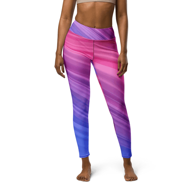 Aurora Wave High-Waisted Leggings - Gradient Color Flow product image (1)