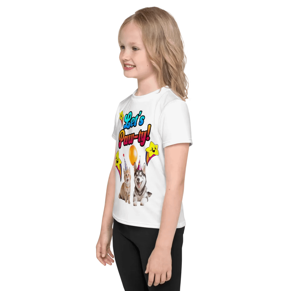 "Let's Paw-ty!" Kids T-Shirt product image (3)