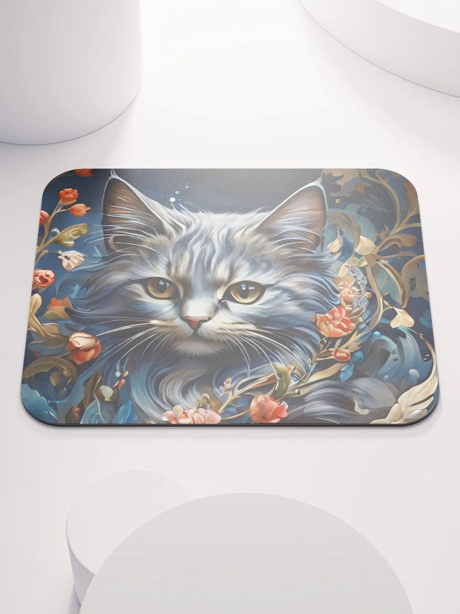 Whiskers & Petals, Serenity in Bloom Mouse Pad product image (2)