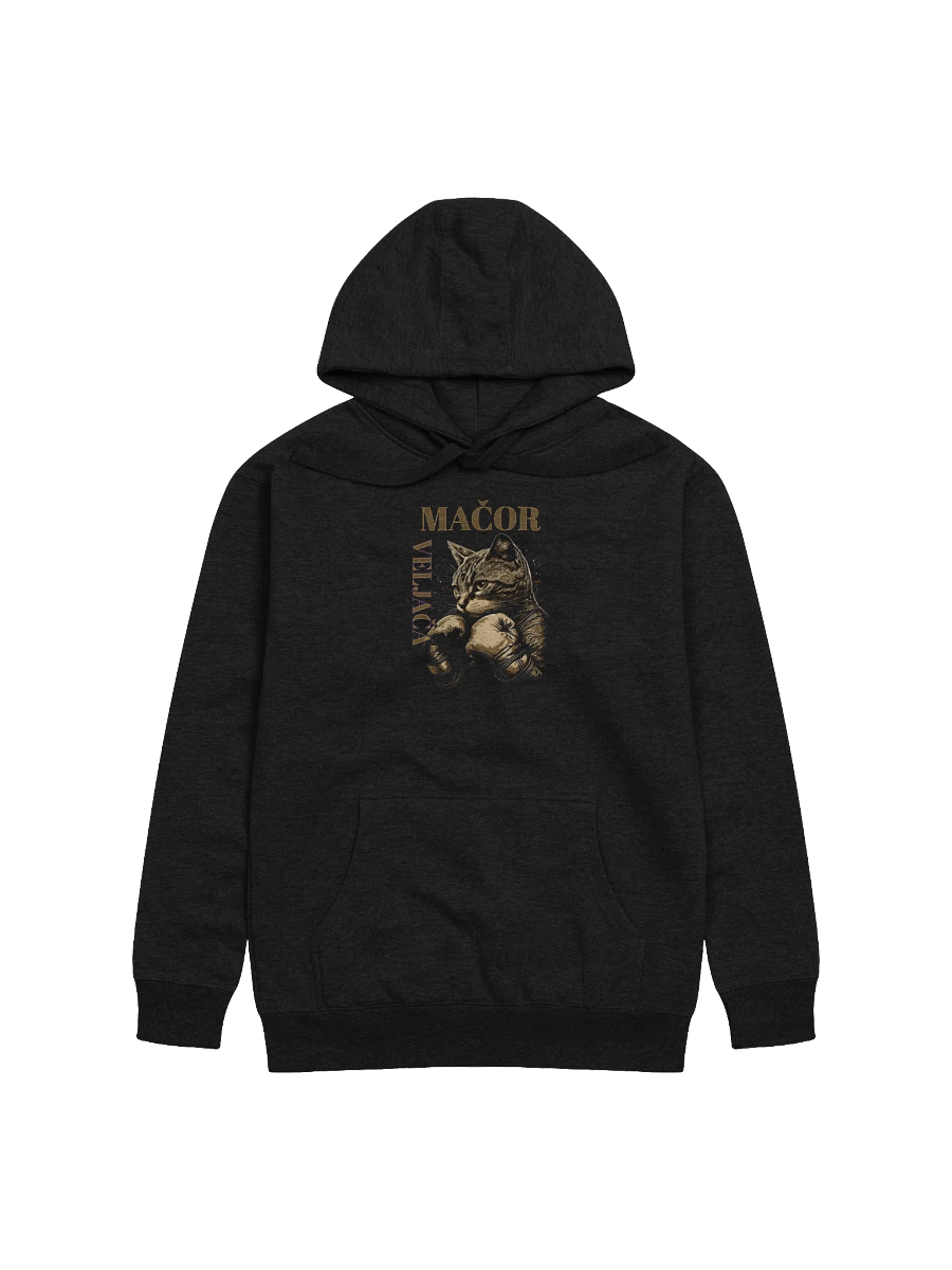 Mačor Veljača Boxing Cat Premium Hoodie product image (1)